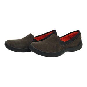 Crocs Anyweather Suede Loafers Womens Size 8.5 Slip On Shoes Brown 12410